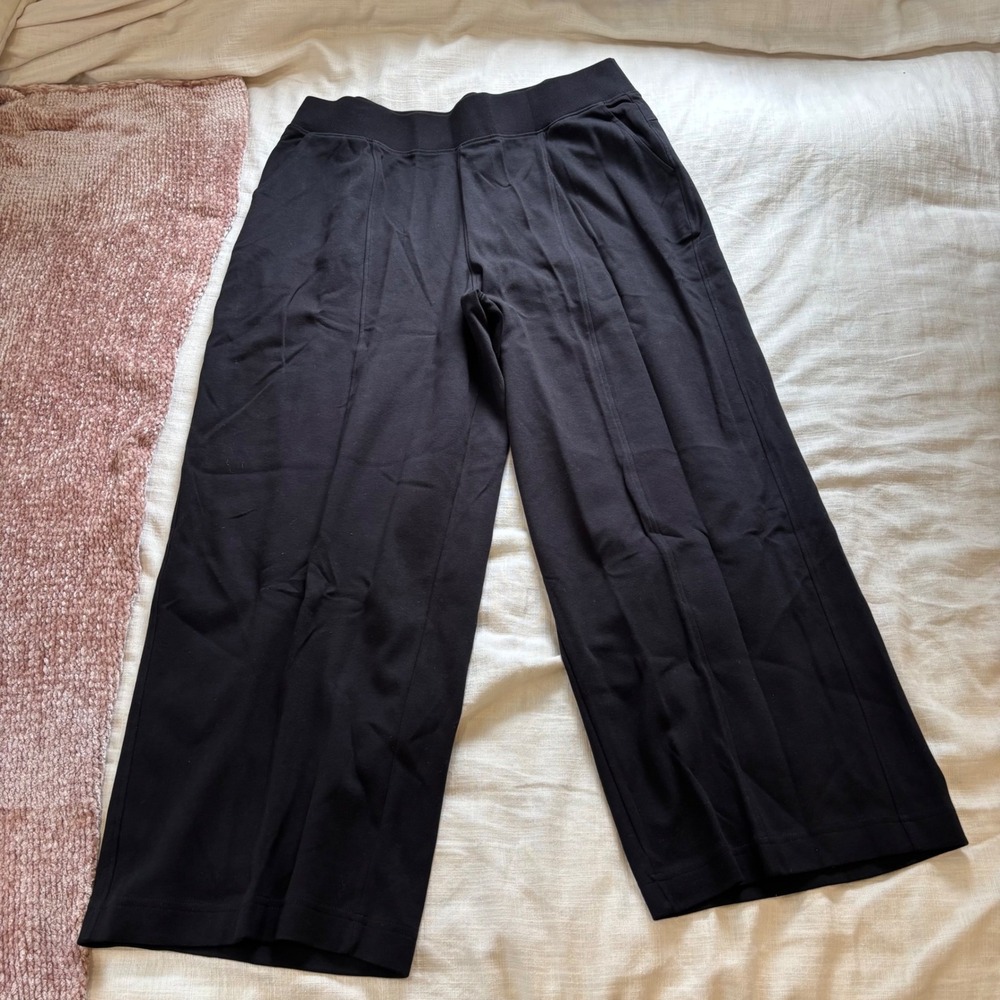 Pact Organic Cotton Wide Leg Pull On Pants XXL Black Pockets